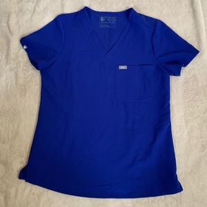 Figs Scrubs Top - Deep Royal Blue